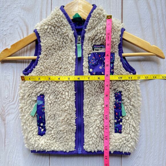 Patagonia Baby 12-18M Sherpa Deep Pile Retro X Fleece Vest Jacket Outdoors - Picture 3 of 6